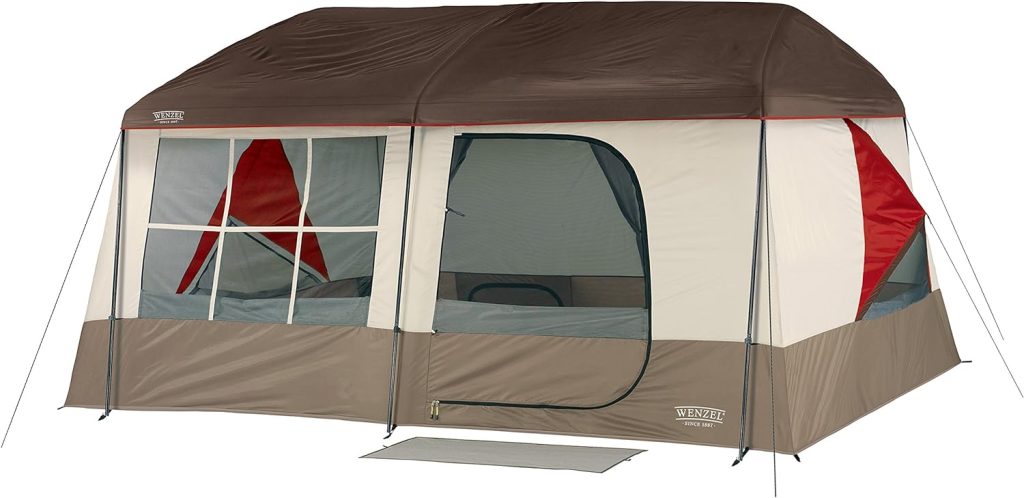 Camping Tent with Bay Windows WENZEL KODIAK 9 PERSON TENT That look like a house