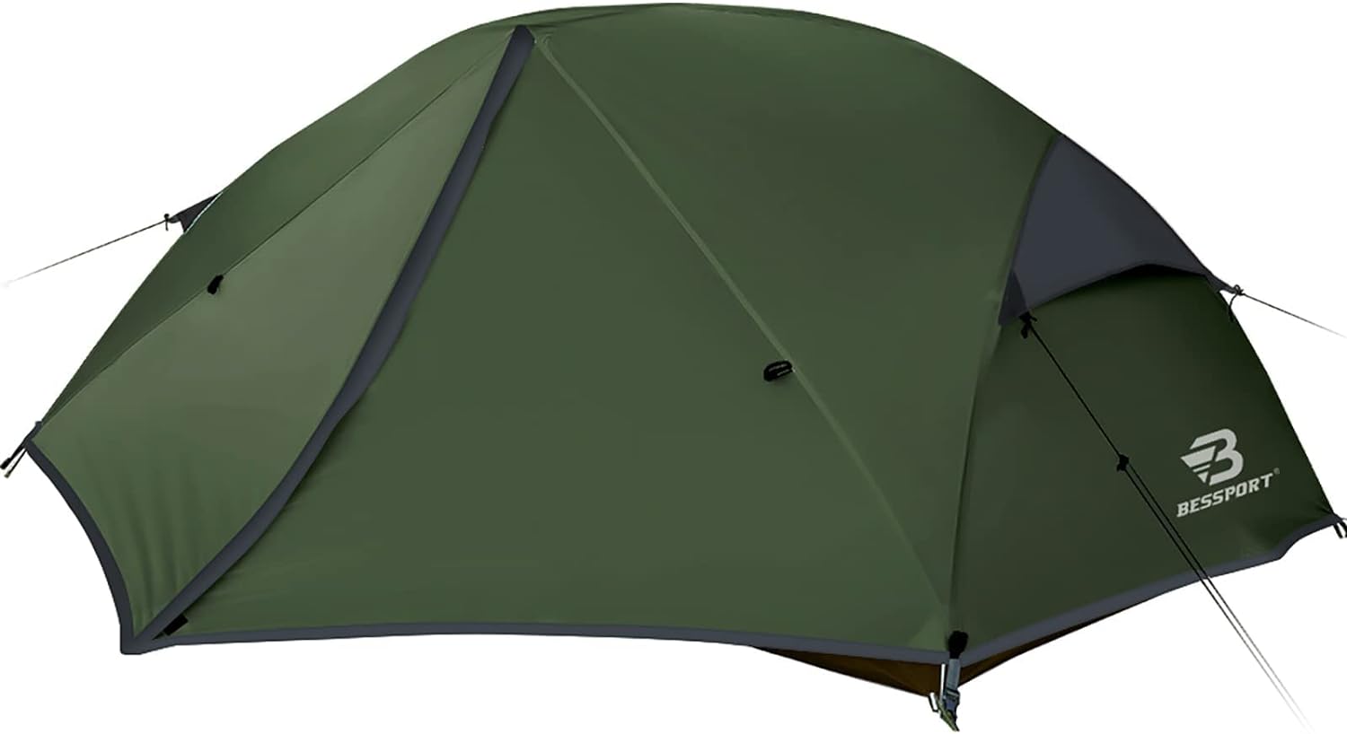 Bessport Lightweight Camping Tent for 2-3 People - Waterproof, Windproof, Two Doors, Easy Setup, Double Layer Outdoor Tent for 3-4 Seasons