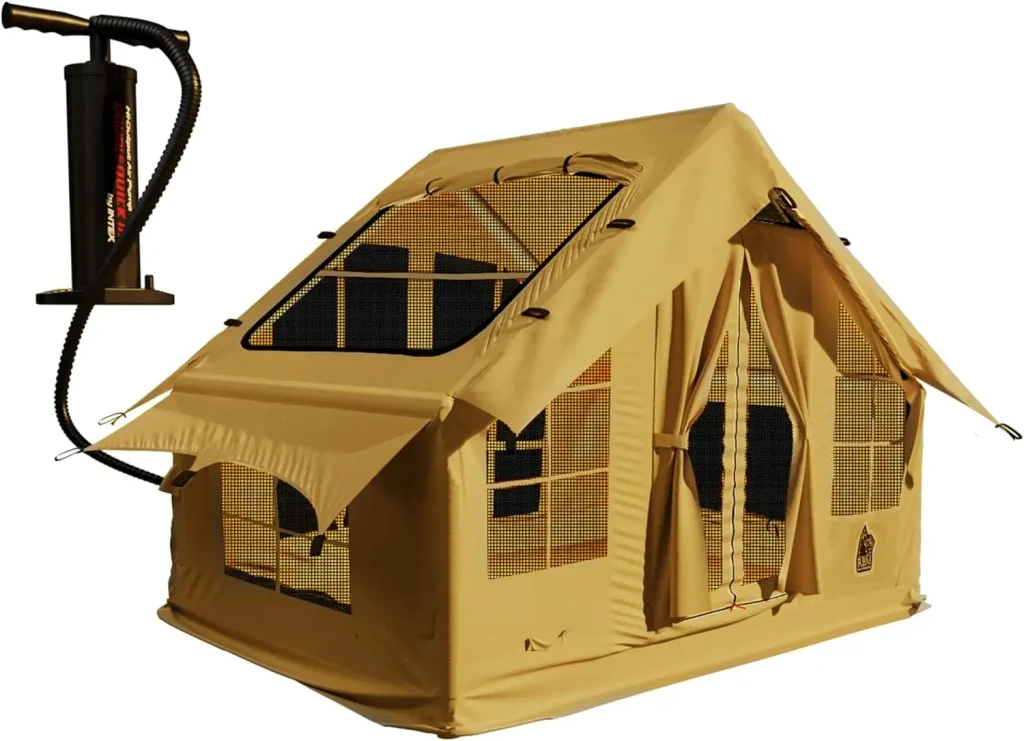 Panda Air House for 2-8 People - 4 Season Outdoor Shelter with Easy Setup, Waterproof Canvas, and Stove Jack